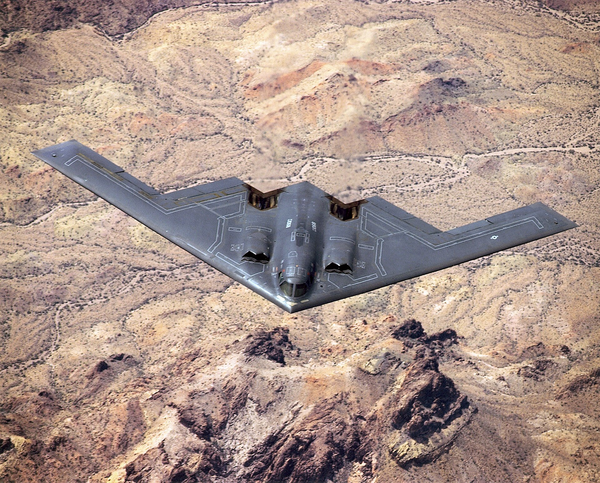 The B-2's first publicized flight in 1989 (Wikimedia Common)