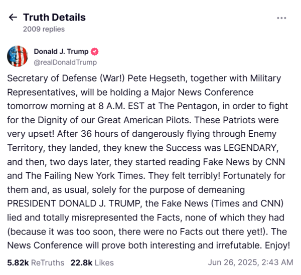 Trump Truth Social