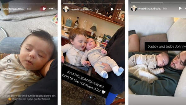 Johnny Gaudreau once gifted to Noa now bring emotional strength to Meredith as baby Carter wears them in touching bedtime photo Image via IG