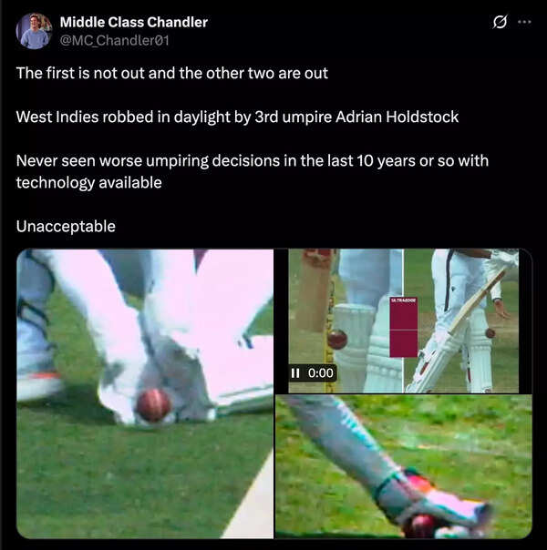 An X user in the West Indies vs Australia First Test. Wi aus tweet