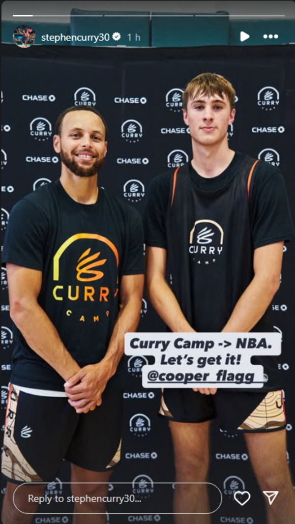 (Image Source - Stephen Curry's Instagram Story) Stephen Curry's Instagram Story