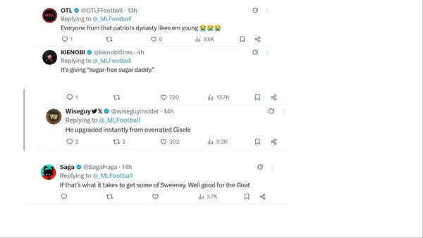 Fans react to Tom Brady & Sydney Sweeney's rumored romance