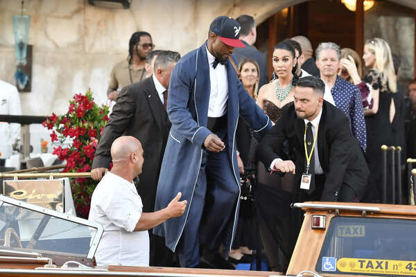Husher leaves a hotel during celebrations for Jeff Bezos and Lauren Sanchez Bezos' wedding, in Venice, Saturday, June 28, 2025. (AP Photo/Luigi Costantini) Photos of celebrities who attended Jeff Bezos wedding in Venice
