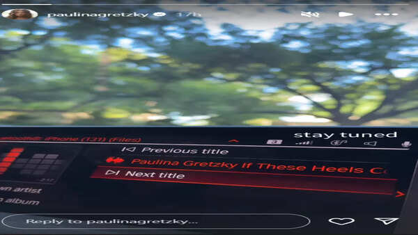 Paulina Gretzkyposted on Instagram a picture of her car dashboard displaying a track titled "If These Heels Co ..." with her name attached to it (Image Via IG/@paulinagretzky) Wayne Gretzky’s daughter, Paulina Gretzky, steps into the spotlight with a hint of her upcoming music track
