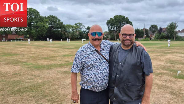 Munir Ali with his twin brother Shabbir Ali at the Sheldon Marlboro Cricket Club in Birmingham. (Sahil Malhotra) Munir and Shabbir