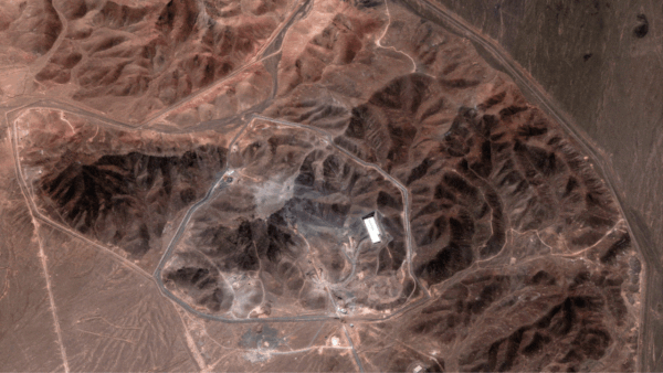 This handout satellite image provided by Maxar Technologies and dated June 29, 2025 shows an overview of the Fordow Fuel Enrichment Plant (FFEP) complex, about 30 kilometres north of Qom in central Iran. (Pic credit: AFP) Iran 1