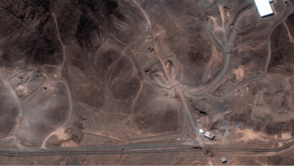 This handout satellite image provided by Maxar Technologies and dated June 29, 2025 shows a view of tunnel entrances at the Fordow Fuel Enrichment Plant (FFEP) complex, about 30 kilometres north of Qom in central Iran. (Pic credit: AFP) Iran 3