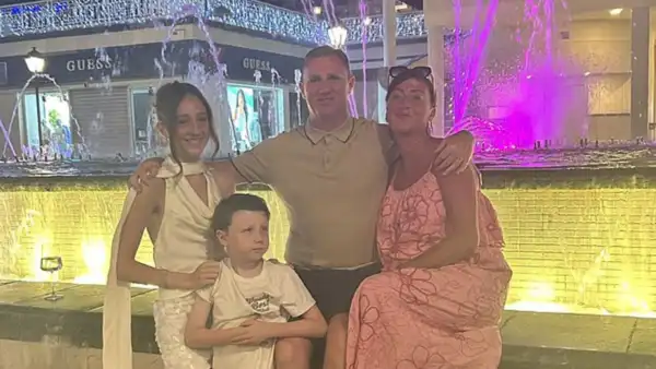 A friend of the family has set up a GoFundMe page to support plasterer Mr Brougham and the two children, aged seven and 13, while they are stranded in Tenerife waiting for Ms Hickey to recover