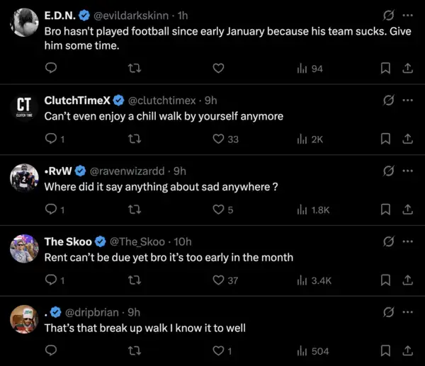 Fans worry as Joe Burrow looks downcast while walking solo in Los Angeles. X Joe Burrow