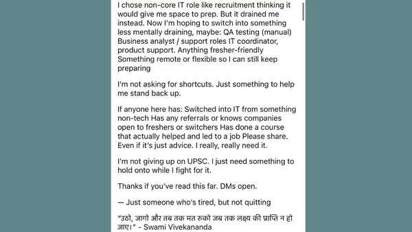 They’re looking for a job...