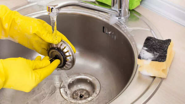 Clean a stinky drain