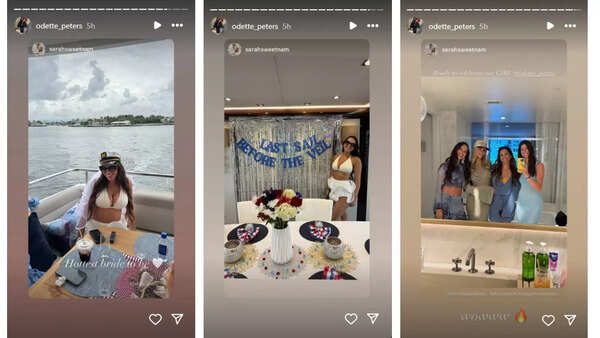 NHL-​Johnny Gaudreau's wife Meredith hosts bachelorette bash on river cruiser for Zach Werenski's fiancee Odette