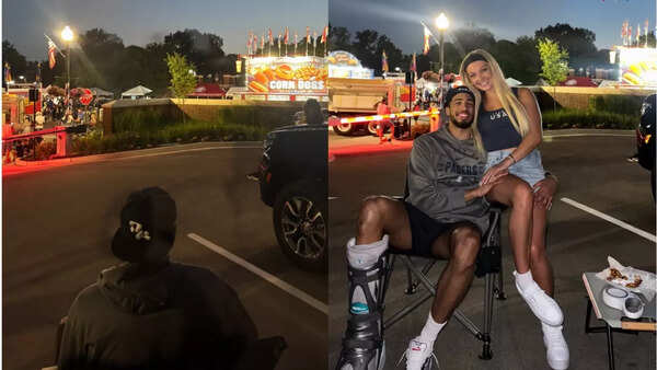 Tyrese Haliburton and Jade Jones enjoy a concert