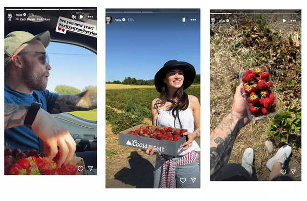Max Domi and Estelle Phillips enjoy a peaceful strawberry farm amid the NHL offseason