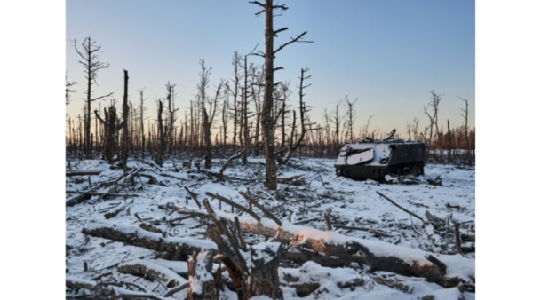 A ravaged section of the Ukrainian countryside. Kyiv has accused Moscow of brutal ecocide — killing the earth during its offensive
