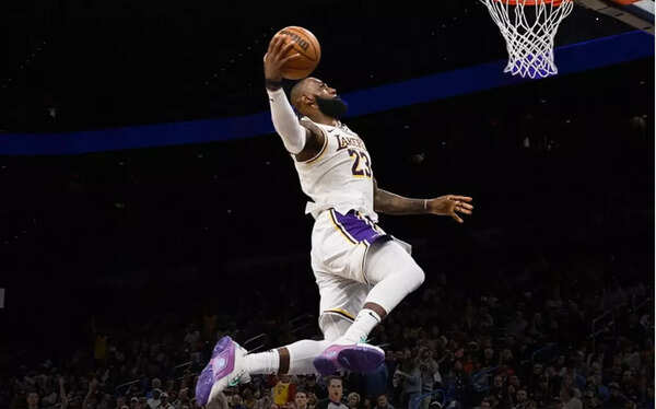 LeBron James in action