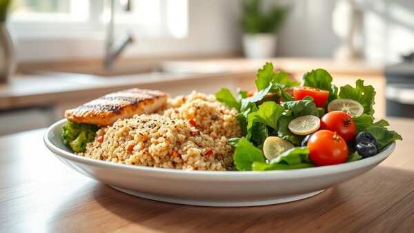 Grilled Chicken with Quinoa and Veggies