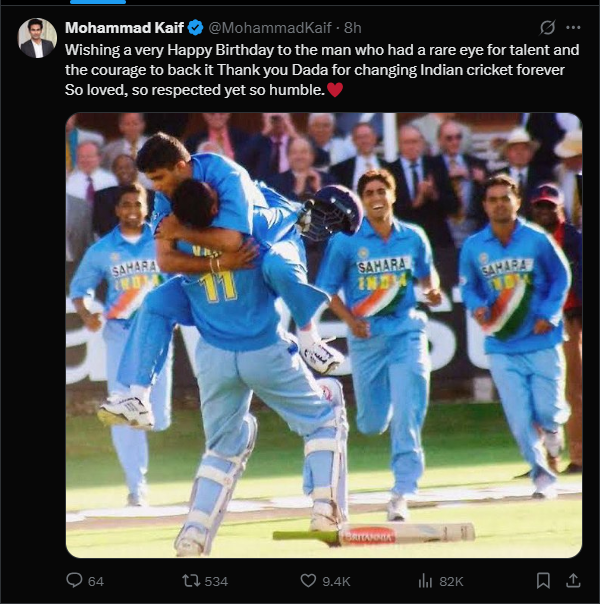 Mohammad Kaif on X (Screengrab via X) Mohammad Kaif