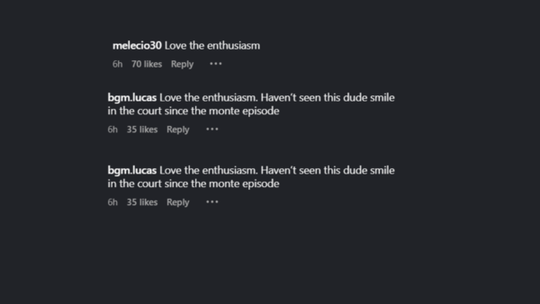 Fans' comments