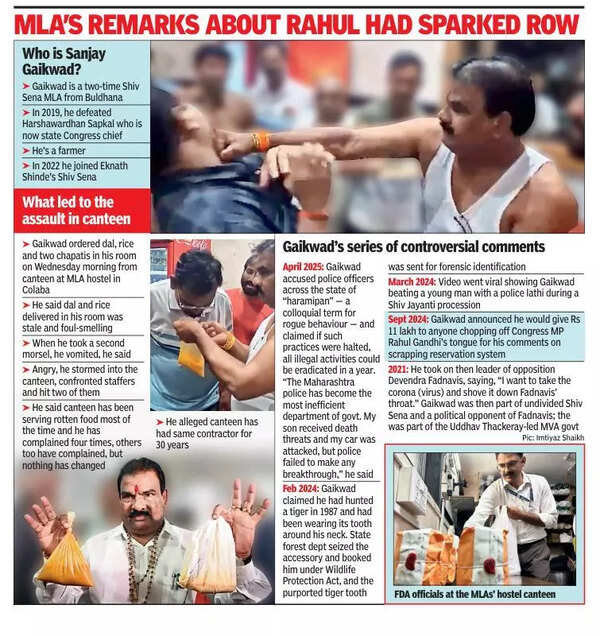 Sena MLA assaults canteen staffer over ‘rotten’ dal, says ‘when people don’t listen...’