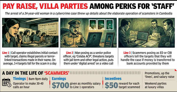 3 lines, 3 rooms, 3 portraits: Howa digital arrest scam hub operates