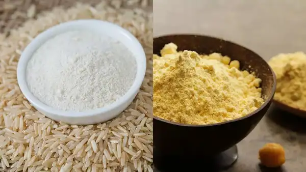 Rice flour and besan