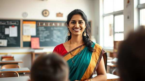 Indian Teacher in Classroom