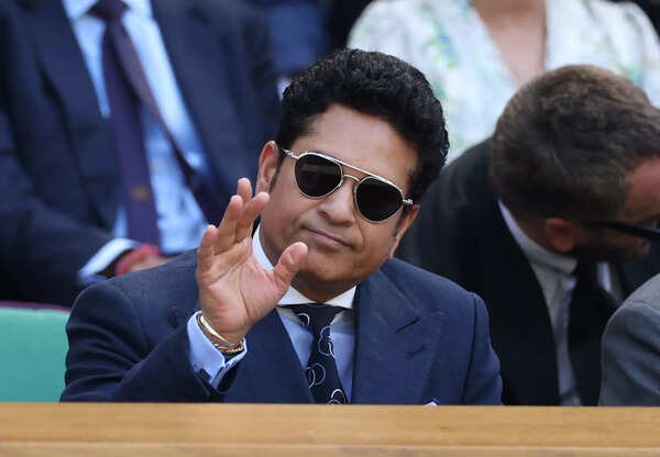 Sachin Tendulkar in Wimbledon (Photo by Ezra Shaw/Getty Image) Day twelve: Championship - Wimbledon 2025