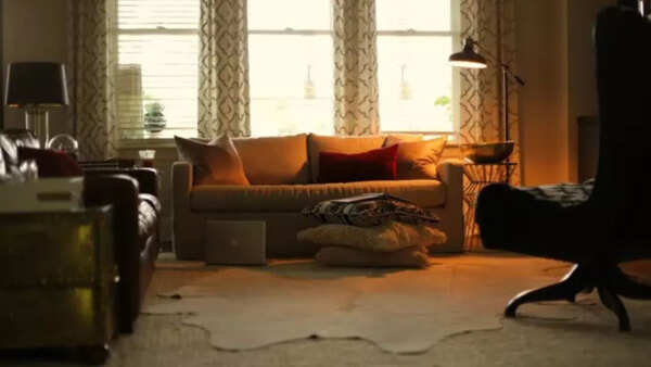 Decorate with light colours to brighten dark, rainy days