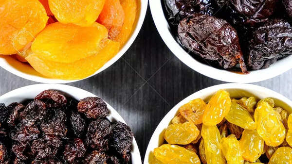 Natural laxatives like prunes and raisins to relieve constipation