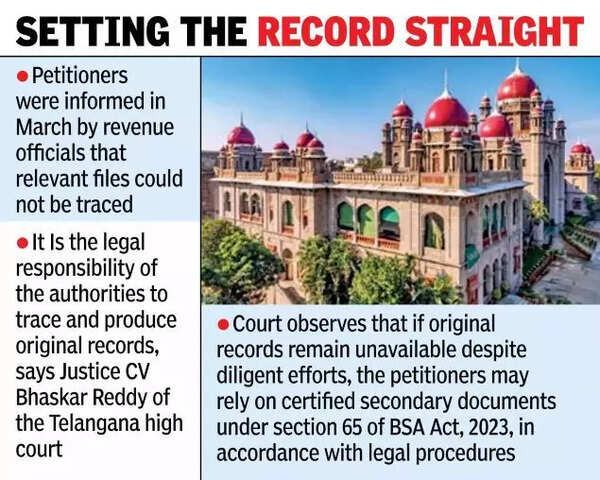 The court also observed that if the original records remain unavailable despite diligent efforts.