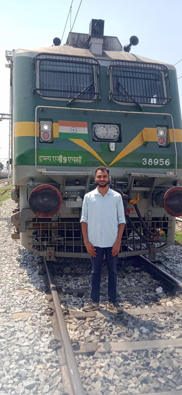 Ronak Solanki, a former student of Kamal Parmar, is now a goods loco pilot.