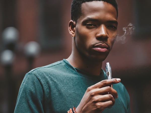 Exhaling Vapor in the City