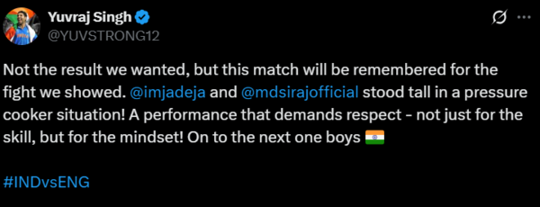 Yuvraj Singh tweet