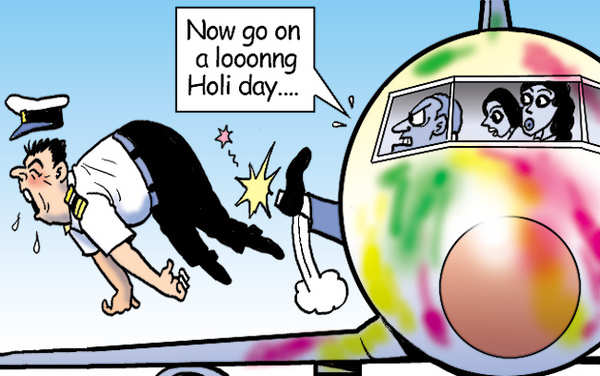 DGCA sees red at midair Holi dance by SpiceJet cabin crew - Times of India
