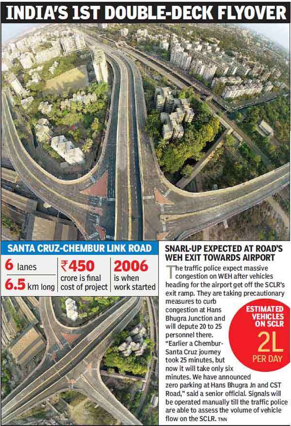 Santa Cruz Chembur Link Road thrown open to motorists Mumbai