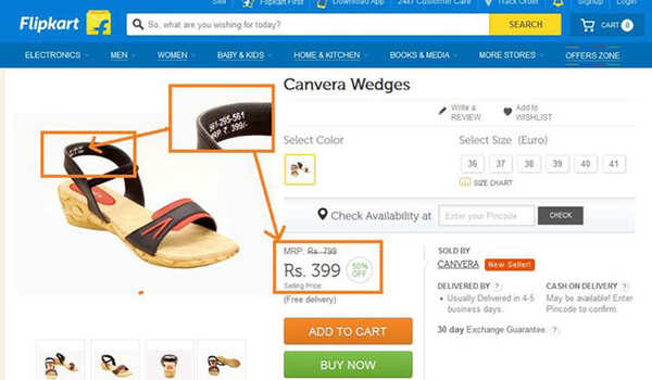 Flipkart 'caught' offering fake discount - The Times of India