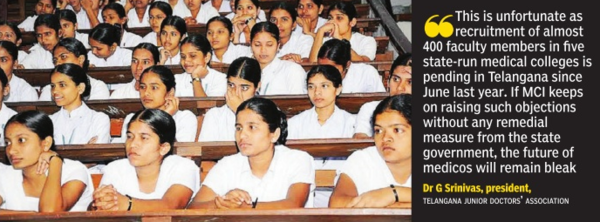 MCI red-flags PG medical colleges for `deficiencies' | Hyderabad News ...