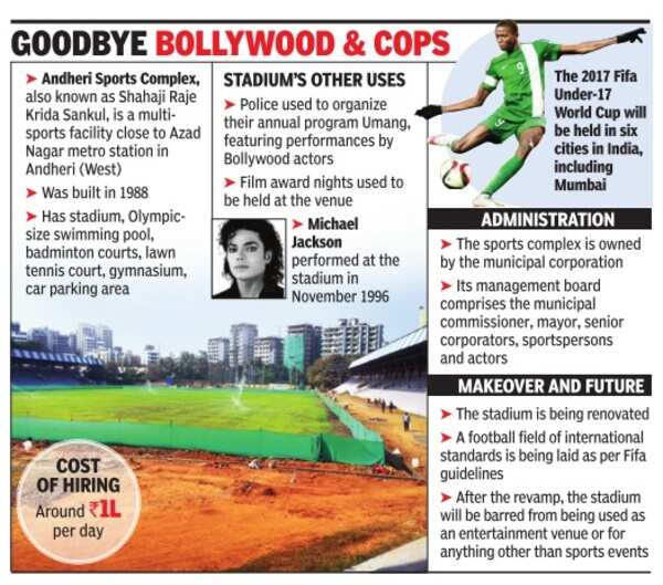 Mumbai to get worldclass football stadium in Andheri sports complex Mumbai News Times of India