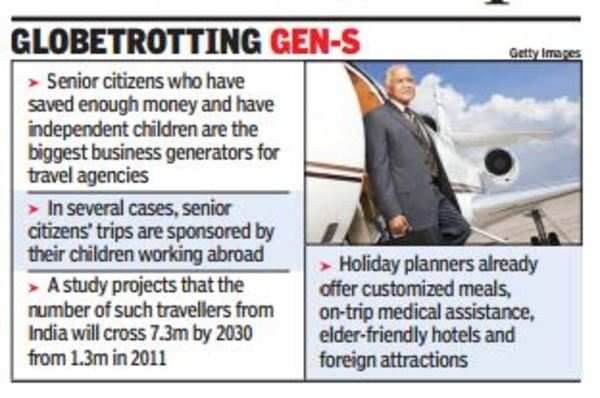 Senior citizens drive up travel business - Times of India