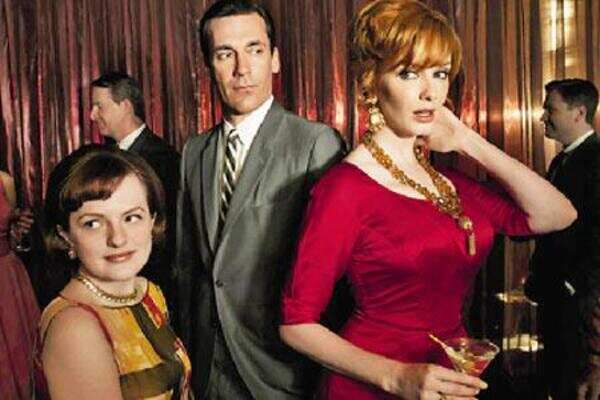 Elisabeth Moss, John Hamm and Christina Hendricks in Mad Men