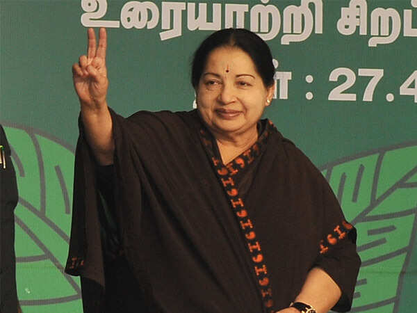 Jayalalithaa 2 fingers TOI