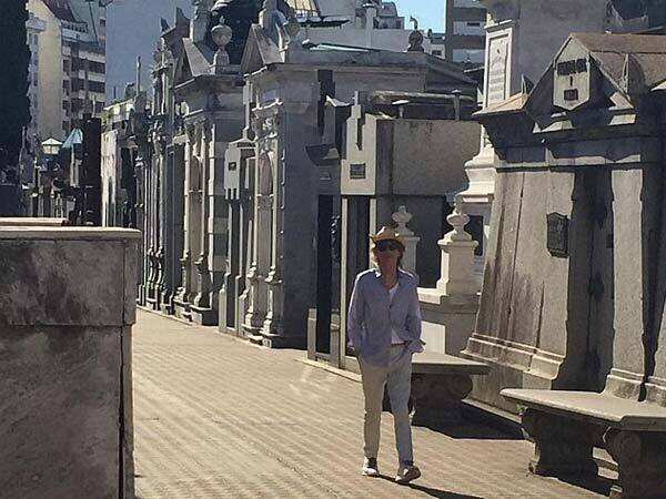 Mick Jagger at La Recoleta cemetery