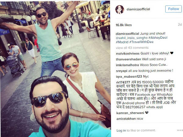 Jumping and shouting with Sahil and Abhay: