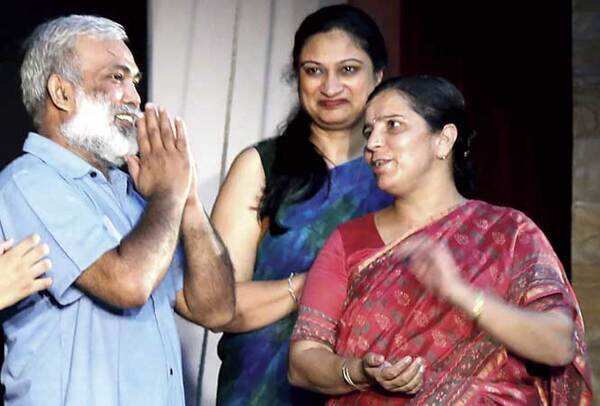 Arvind Gaur (L) and acting principal of Hans Raj College, Rama Sharma (BCCL)