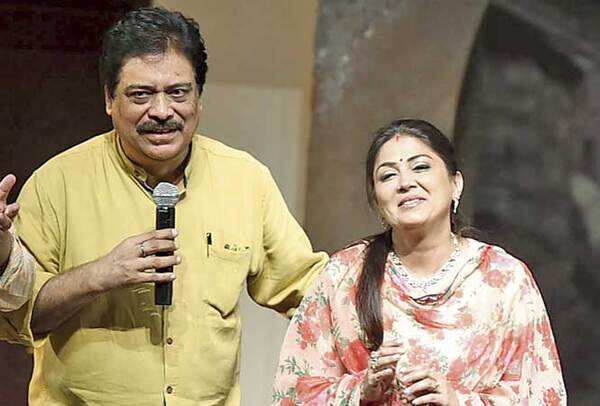 The play’s director, Salim Arif, with his wife Lubna Salim, one of the actors in the play (BCCL)