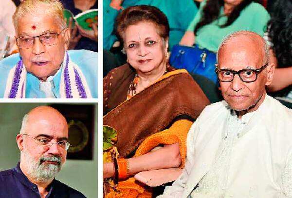 Top: Murli Manohar Joshi, (below) Divya Bhatia and (right) Abha and MH Dalmia (BCCL)