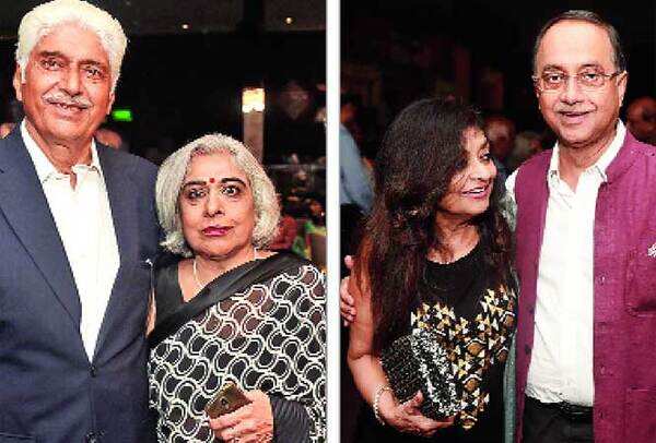 Krishan Bal and Poonam Chopra, Anjum’s parents and Neeraj Kumar with wife Mala (BCCL)