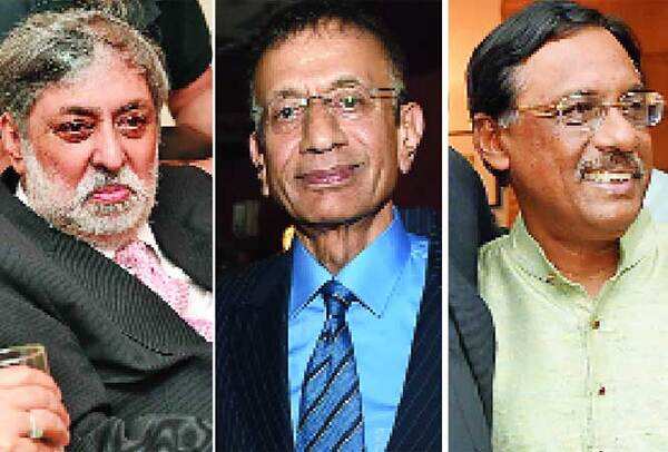 (L-R) Ramesh Sharma, VN Dalmia and Pavan K Varma (BCCL)