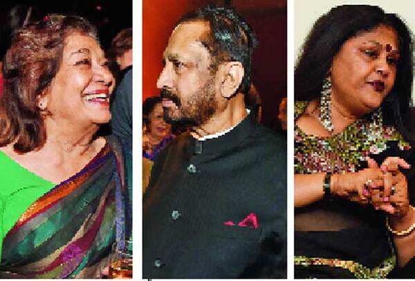 (L-R) Aruna Vasudev, Suresh Kalmadi and Uma Gajapathi Raju (BCCL)